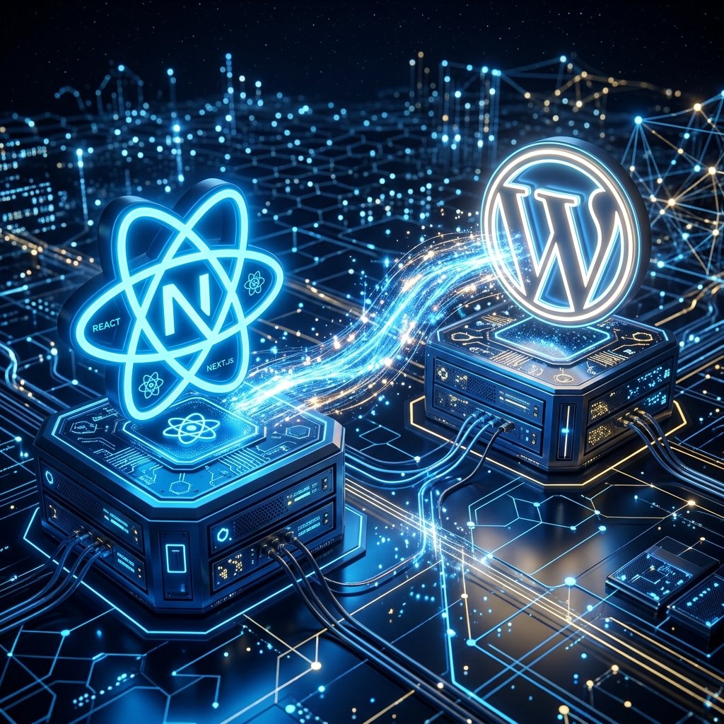 Headless server node connection representing Next.js WordPress Integration