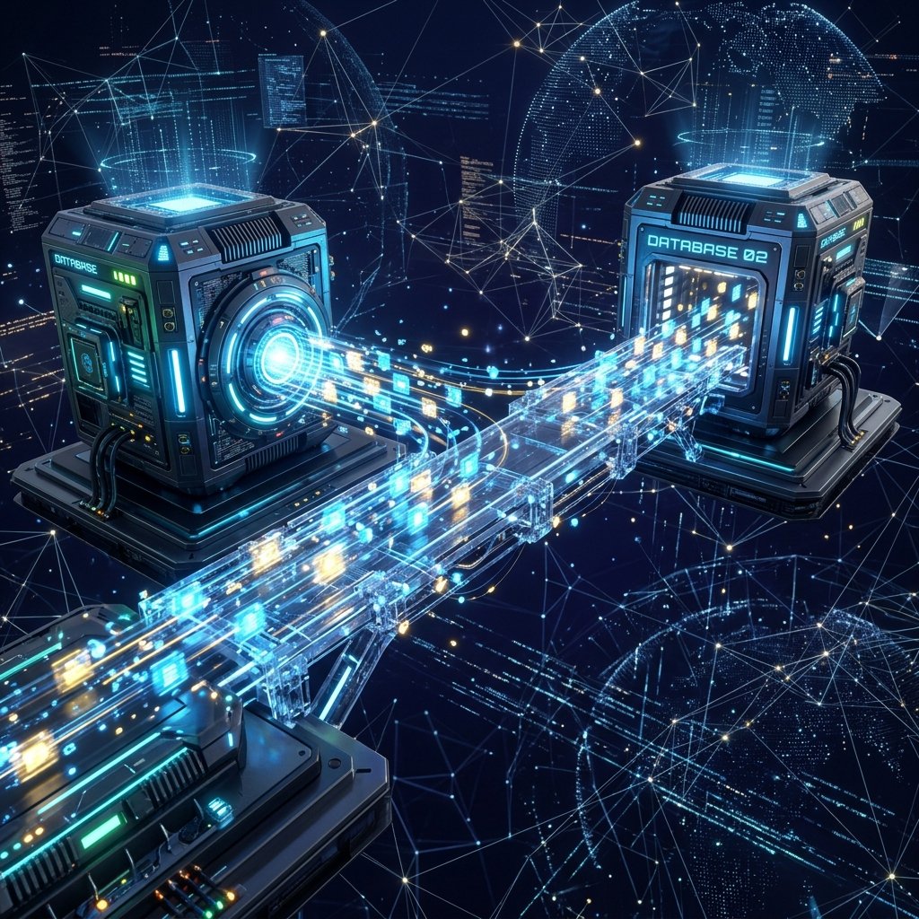 Connected server databases representing WordPress REST API integration